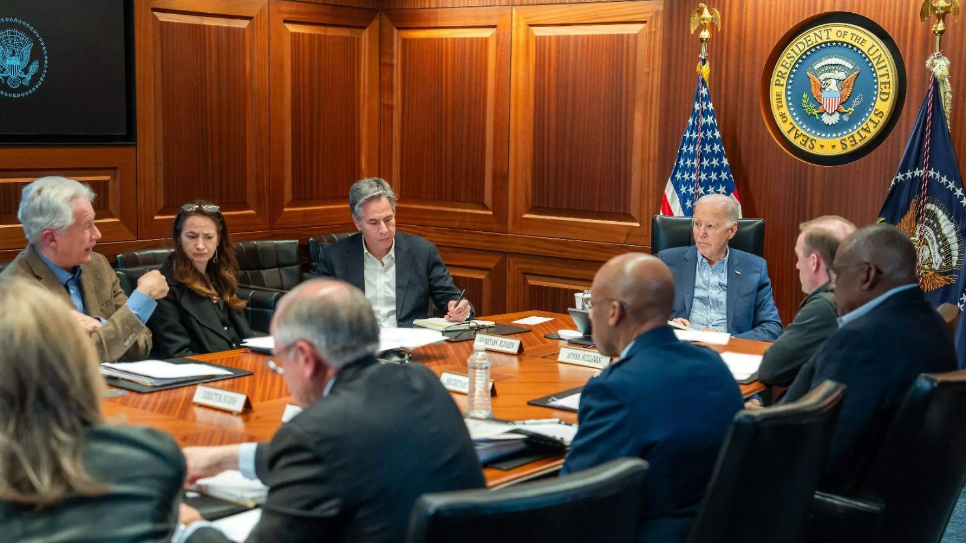 Joe Biden en Situation Room de la Casa Blanca 